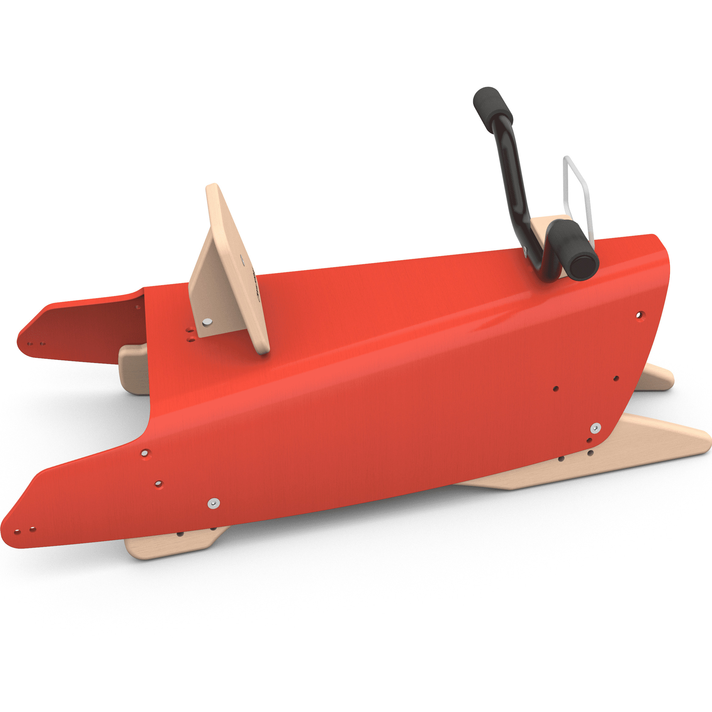 Moto à bascule en bois -  Fabriquée en France - Rouge 5