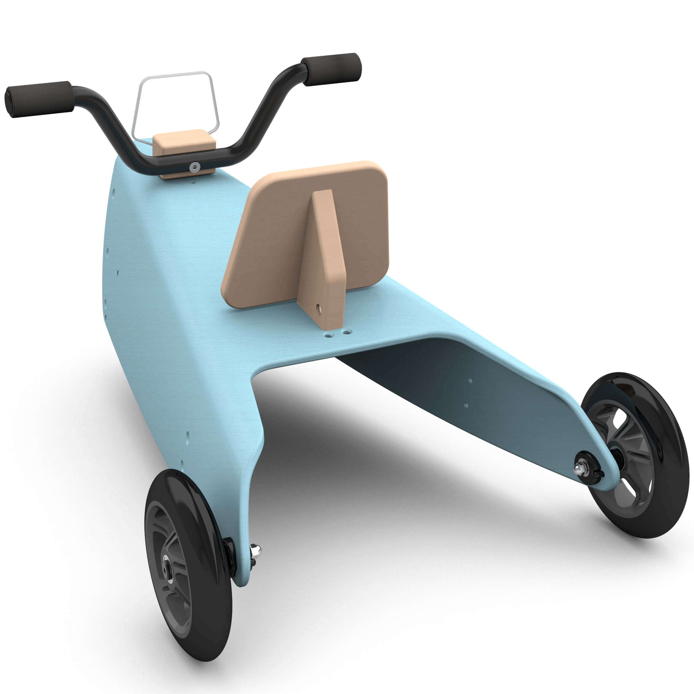 Porteur moto en bois -  Fabriqué en France - Bleu 4