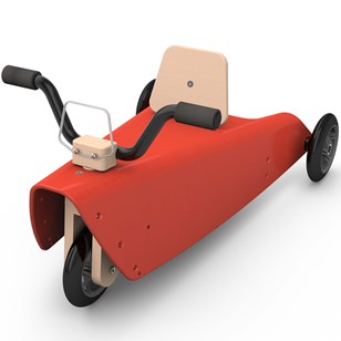 Porteur moto en bois -  Fabriqué en France - Rouge