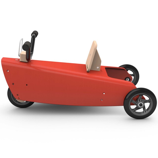 Porteur moto en bois -  Fabriqué en France - Rouge 4