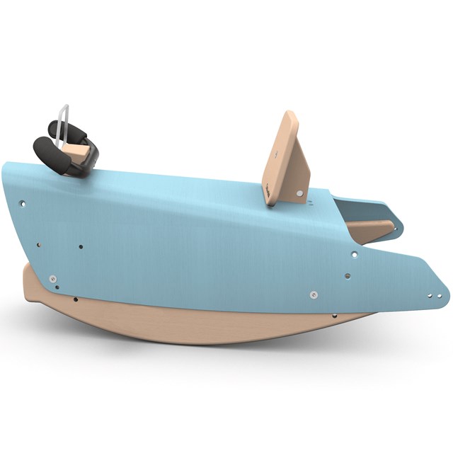 Voiture à bascule en bois - Fabriquée en France - Bleu 6