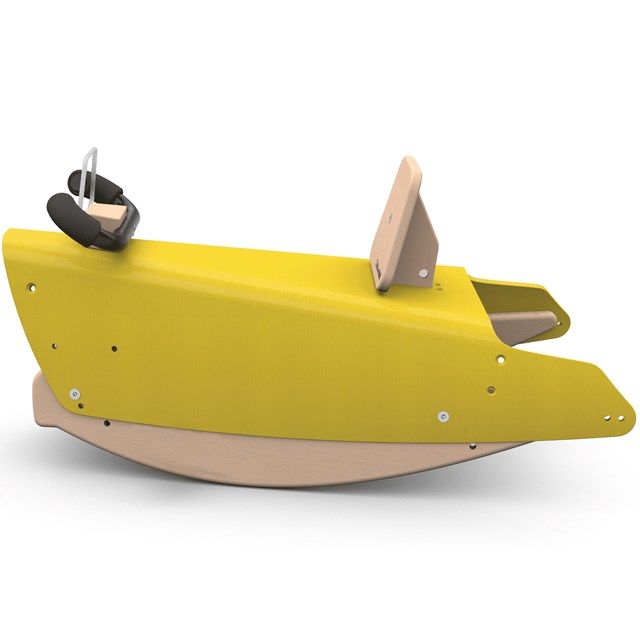 Voiture à bascule en bois - Fabriquée en France - Jaune 6
