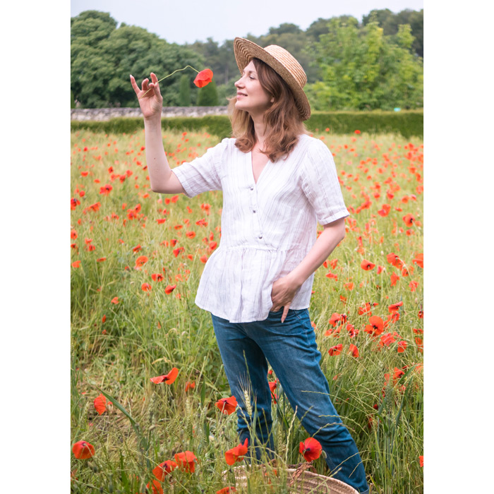 Blouse en lin fabriquée en France 2