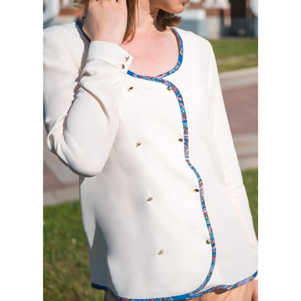 Chemise chic en soie française 6